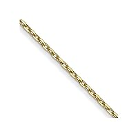 10k Gold Sparkle Cut Cable Chain Necklace Jewelry for Women in Yellow Gold White Gold Choice of Lengths 14 16 18 20 24 and Variety of mm Options