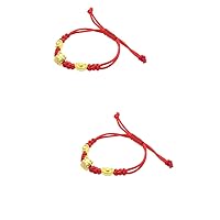 BESTOYARD 2 Pcs Good Luck Jewelry Year of The Rat Jewelry Chinese New Year 2020 Rat Gift Chinese New Year Rat Jewelry Rope Lucky Bracelet Braided Rope Bracelet Zodiac Rat Lovers String