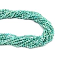 Natural 1 Strand 3-3.5 mm Amazonite Faceted Rondelle Beads| Micro Faceted Beads for Jewelry Making |13