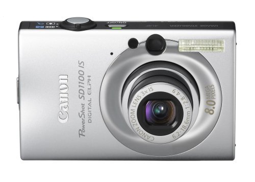 Canon PowerShot SD1100IS 8MP Digital Camera with 3x Optical Image Stabilized Zoom (Silver)
