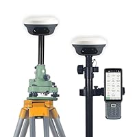 E1 RTK GNSS Survey Equipment RTK GNSS GPS with IMU Rover & Base Handheld Collector Total Station Surveying Equipment, with Survey Software 1cm Accuracy, 1408 Channels