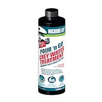 MICROBE-LIFT RV Grey Water Holding Tank Treatment - 3 Month Supply - Dissolves Grease, Oils, Fats - Reduces Odors, 32oz