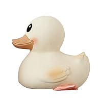 HEVEA Kawan Original Rubber Duck - 100% Natural Rubber Baby Bath Toy - Eco Friendly, Perfect for Playing, Teething, and Bathing - Mold Free Bath Toys - Marshmallow White