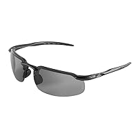 Bullhead Safety Swordfish Transition Safety Glasses with Polarized Anti Fog Lenses, Indoor/Outdoor Use, ANSI Z87+, Anti-Scratch Coating and UV Light Protection, Matte Black Frame