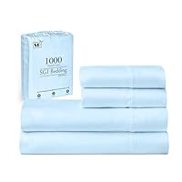 SGI bedding Luxury 4 Piece Egyptian Cotton Sheets Queen Size - 1000 Thread Count, 100% Cotton Sheets, 15