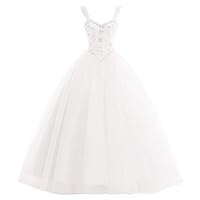 Women's Spaghetti Strap Ball Gown Tulle Quinceanera Dress Sweetheart Prom Dress