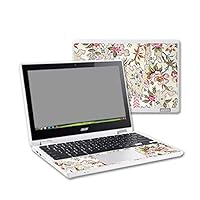 MightySkins Skin Compatible with Acer Chromebook R11 - Floral Design | Protective, Durable, and Unique Vinyl Decal wrap Cover | Easy to Apply, Remove, and Change Styles | Made in The USA