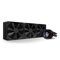 NZXT Kraken Elite 360mm AIO CPU Cooler with Customizable LCD Display, High-Performance Pump, and 3 F120P Fans - Black NZXT Kraken Elite 360mm AIO CPU Cooler with Customizable LCD Display, High-Performance Pump, and 3 F120P Fans - Black