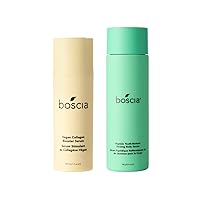 boscia Vegan Collagen Booster Serum and Peptide Youth-Restore Firming Body Serum - Vegan, Cruelty-Free, Natural & Clean Skin Care - Bundle