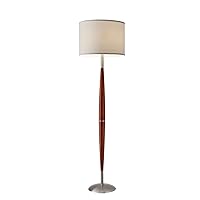 Adesso 3341-13 Hudson Floor Lamp, 61 in., 150 W Incandescent/equiv. CFL, Maple Eucalyptus Wood, 1 Floor Lamp