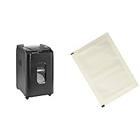 Amazon Basics 150 Sheet Autofeed Micro Cut Paper Shredder (Black) and Micro Cut Paper Shredder Sharpening & Lubricant Sheets (12 Pack)