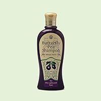 Wan Thai Butterfly Pea Shampoo ว่านไทย. (Extracted from pea flowers) For dry hair - split ends 300 ml.