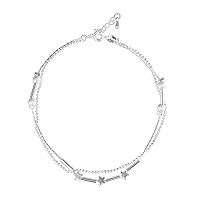 Women&Rsquo;S Anklet/Ankle Bracelet - 5 Star Silver Anklet Chain Fashion Elegant Beach Pearl Nice