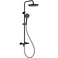 Thermostatic Shower System Wall Mounted Shower Faucet Set with 10
