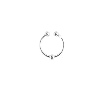 925 Sterling Silver Fake Septum Clicker Hanger Clip On Nose Ring Ball Choose Your Size