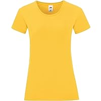 Fruit of the Loom Girls Iconic T-Shirt (12-13 Years) (Sunflower Yellow)