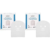 ForPro Precut Gauze Facial Mask, 100% Cotton Gauze, for High Frequency Facial Treatments and Masks, 100-Count (Pack of 2)