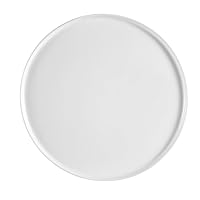 CAC China Porcelain Round Coupe Pizza Plate, 14-Inch, Super White, Box of 12