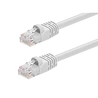 Monoprice Cat6 Ethernet Patch Cable - Snagless RJ45, Fullboot, 24AWG Stranded Pure Bare Copper Wire, 550Mhz, UTP, 100 Feet, White