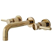 Kingston Brass KS8122DL Concord Bathroom Faucet, 8 inch spout reach, Polished Brass