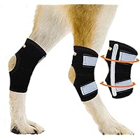 NeoAlly Super Supportive Dog Braces for Rear Leg and Hock Joint with Dual Metal Spring Strips Stabilize Canine hind Legs from Wound, Injury, Sprains, Arthritis (XL Pair)