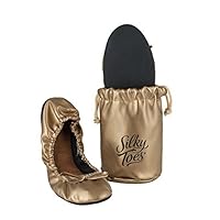 Women's Foldable Travel Ballet Slip On Comfortable Flats Roll Up Walking Shoes with Carrying Pouch