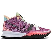 Nike DC0588-601 Kylie 7 Creator Basketball Shoes, Sneakers, Mid Cut, Pink, Purple, White, Black and Yellow, Peach, Purple, White, Black, Yellow