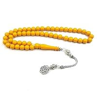 Tasbih yellow mistak Muslim man bracelet Rosary prayer beads arabic accessories on hand islamic fashion eid gift bracelet Misbah