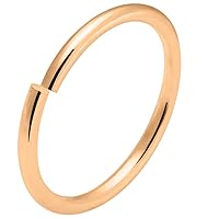 18 Gauge (1.0mm) 9K Solid Gold Seamless Continuous Tiny Hoop Nose Ring Piercing Body Jewelry