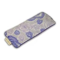 Flaxseed Pain-Out Bamboo Eye Pillow with Lavender, Floral Plush Lilac