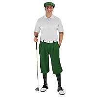 Mens Select A Style Dark Green Outfit with Matching Golf Cap and Selected Argyle Socks