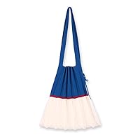 Shopping bag pleated design folding color crochet bag bag bag shoulder bag handbag organ bag tri-color stitching