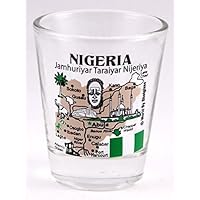 Nigeria Landmarks and Icons Collage Shot Glass