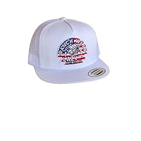 Lazy J Ranch Wear Baseballkappe, 10,2 cm, USA-Pfeilspitze, Weiß und Weiß, Mehrfarbig/Meereswellen (Ocean Tides), 4