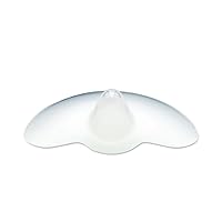 Ameda Washable Skin-to-Skin Nipple Shield for Breastfeeding, Ultra-Thin Flexible Silicone, Cut-Out 20mm