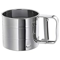 IDEALISK Flour Sifter, Stainless Steel 9.5x10.5 cm for Domestic use. Baking Tools & Accessories. Bakeware. Cooking & Baking Utensils. Cookware & Tableware