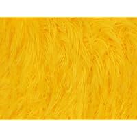 Faux Fur Long Pile Gorilla Yellow Fabric / 60