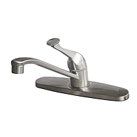 Kingston Brass KB571SN Chatham Kitchen Faucet without Sprayer, 8-Inch, Brushed Nickel