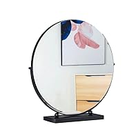 Makeup Mirrors Desktop Large Dressing Table Mirrors Household Dormitory Bedroom Beauty Mirrors (Color : D, Size : 30cm)