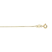 14k Gold Shiny Classic Box Chain Necklace Jewelry Gifts for Women in White Gold Yellow Gold Rose Gold Choice of Lengths 16 18 20 24 13 17 22 30 and Variety of mm Options