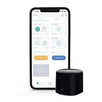Iris Ohyama SMT-RC2-B Smart Remote Control, Turn on and Off Appliances with Phrase Settings, Supports Alexa, Google Home, Siri, Black