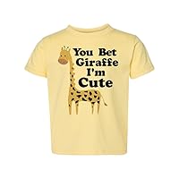 Funny Giraffe Toddler Shirt, You Bet Giraffe I'm Cute, Animal, Cute, Unisex, Funny Animal Tee, Short Sleeve T-Shirt