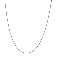 14ct Rose Gold .70mm Box Chain Necklace Jewelry for Women - 56 Centimeters
