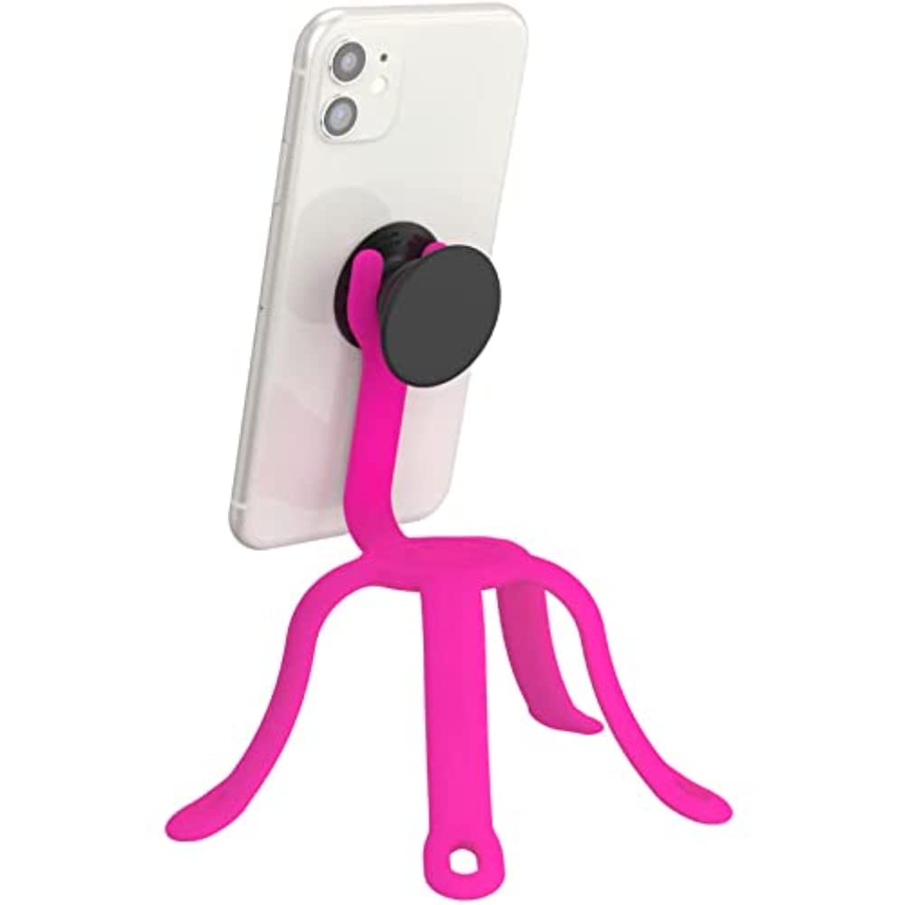 PopSockets: Flexible Phone Mount & Stand, Phone Tripod Mount, Universal Device Mount - Hot Pink