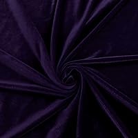 Princess DEEP Purple Polyester Spandex Stretch Velvet Fabric by The Yard for Tops, Dresses, Skirts, Dance Wear, Costumes, Crafts - 10001