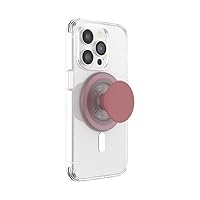 PopSockets Phone Grip with Expanding Kickstand, Compatible with MagSafe, Adapter Ring for MagSafe Included, Wireless Charging Compatible - Clay Soft Touch