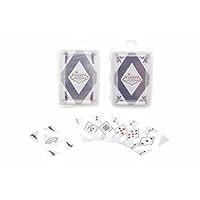 LAS Vegas Transparent/Clear Plastic Playing Cards with Vegas VIC & Vegas Vicky 2 Deck Set