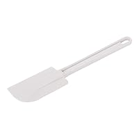 Restaurantware Met Lux 14 Inch Rubber Spatula 1 Flat Baking Spatula - Flexible Dishwashable White Rubber Cooking Spatula Heat-Tolerant Use For Mixing Or Scraping During Baking