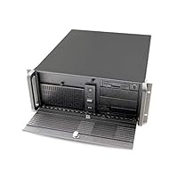 RMC-4S Rackmount Chassis, 4U with Fan, Aluminum Door, Full Height 7 Slot Rear Panel, USB 3.0, W/O PSU, Black Color