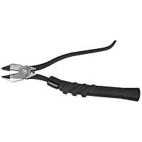 M2017CSTA Slim Head Ironworker Pliers, Made in USA, Milkers Cushion Grip, Side Cutters with Aggressive Knurl, 9-Inch